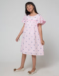Sweet Miss Short Sleeve Midi Dress Fullprint Prisma Tangan Geber