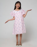 Sweet Miss Short Sleeve Midi Dress Fullprint Prisma Tangan Geber