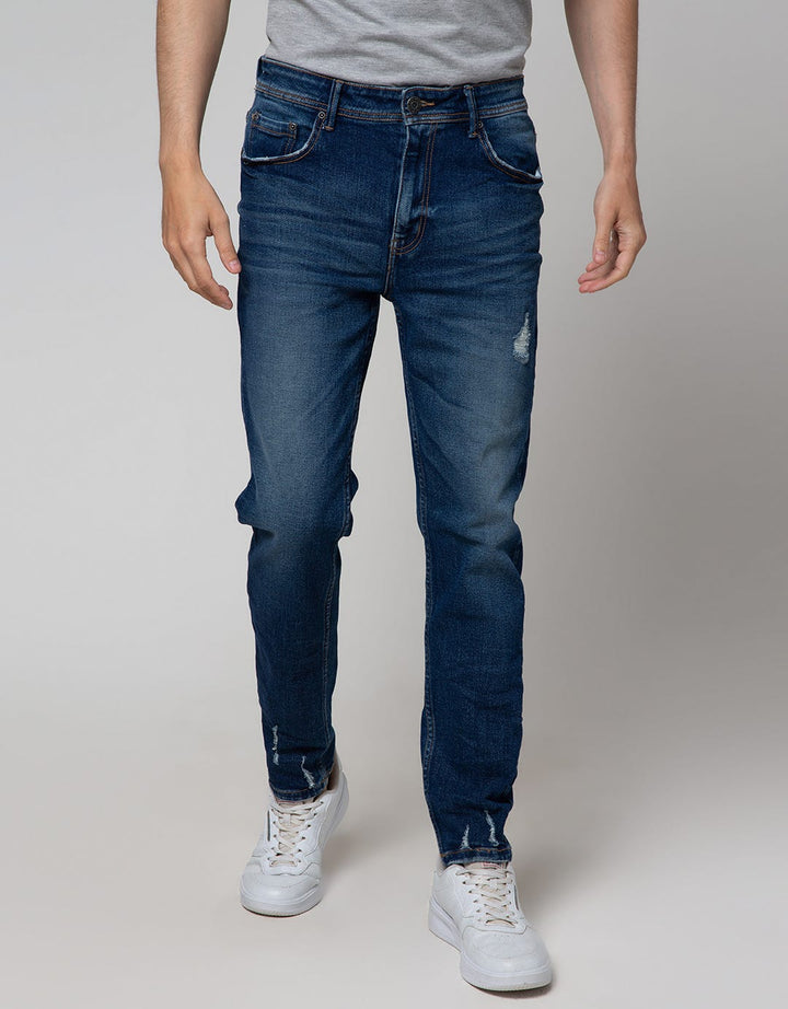 Nevada Denim Long Pants Slim Fit Ripped At Bottom