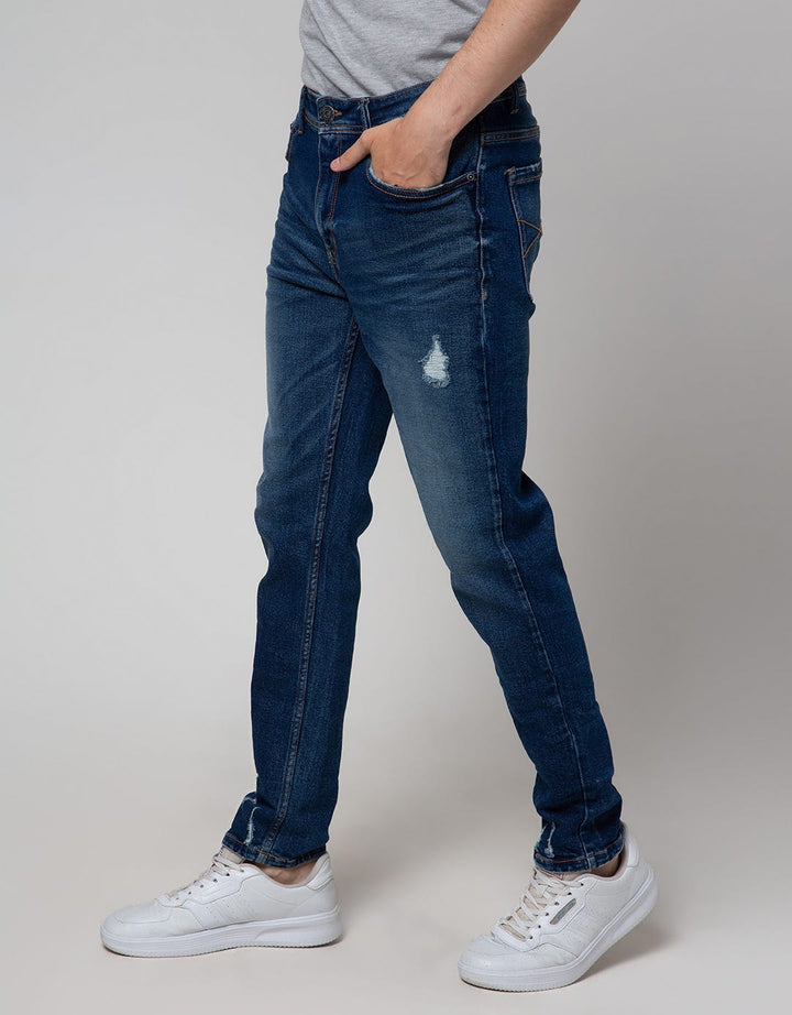 Nevada Denim Long Pants Slim Fit Ripped At Bottom