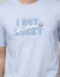 T Zone Short Sleeve T-Shirt Print I Got Lucky
