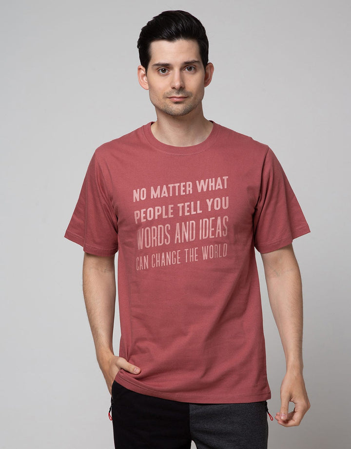 T Zone Short Sleeve T-Shirt Print No Matter What