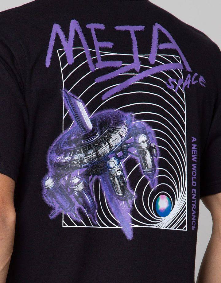 T Zone Short Sleeve T-Shirt Print Theme Space - New World Distance