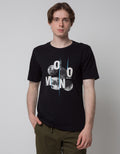 T Zone Short Sleeve T-Shirt Photoprint Moon 1