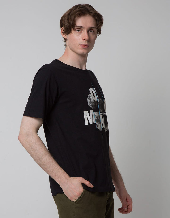 T Zone Short Sleeve T-Shirt Photoprint Moon 1