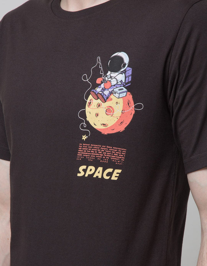 T Zone Short Sleeve T-Shirt Print Photoprint Space Traveler Theme