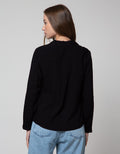 Details Button At Sleeves Women's Blouse