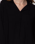 Details Button At Sleeves Women's Blouse