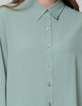 Details Round Elastic Blouse Wanita