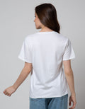 Details Short Sleeve T-Shirt Flower Outline Print