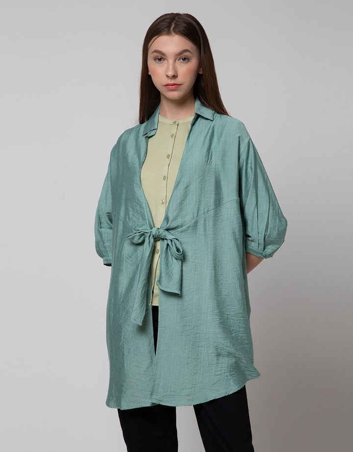 Details Bow Front Blazer Wanita