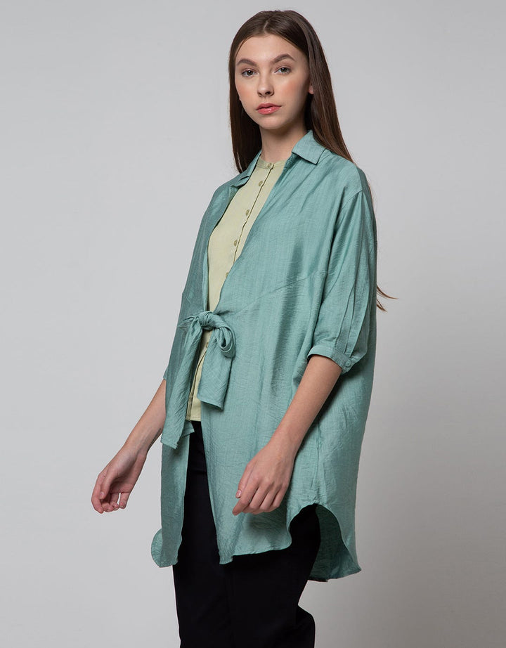Details Bow Front Blazer Wanita