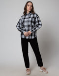 Nevada Long Sleeve Shirt Woven Check Rayon Twill