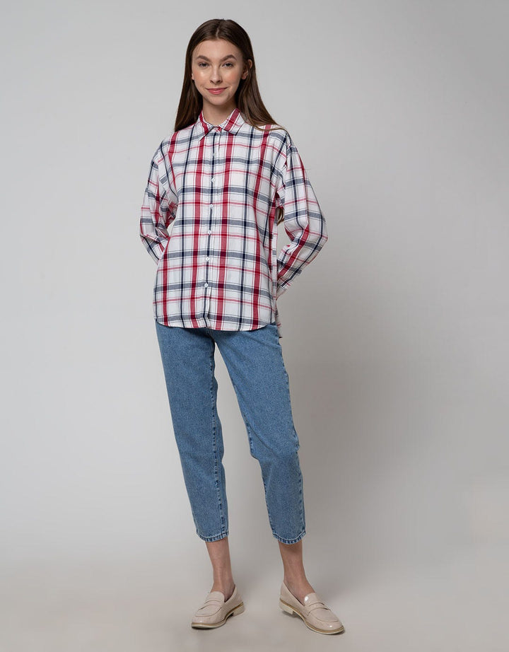 Nevada Long Sleeve Shirt Check Rayon