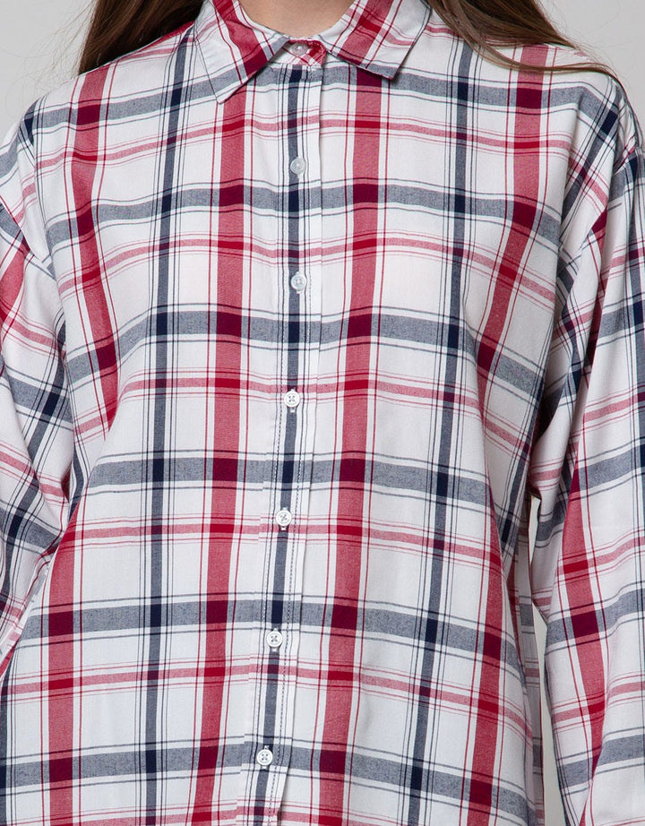 Nevada Long Sleeve Shirt Check Rayon