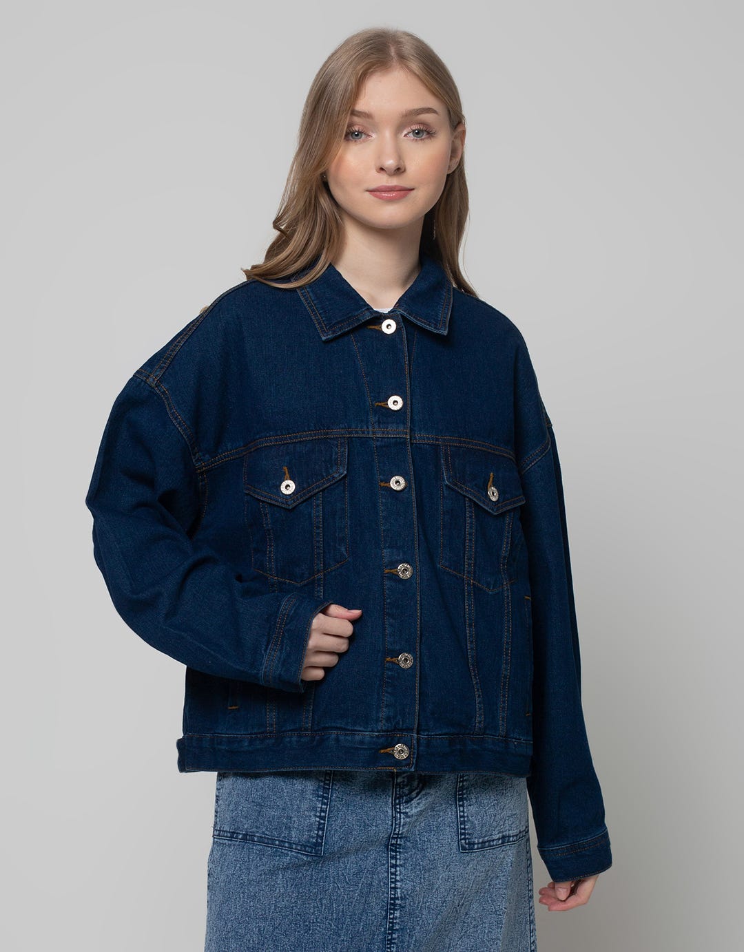 Nevada Denim Jacket Crop Destroyed
