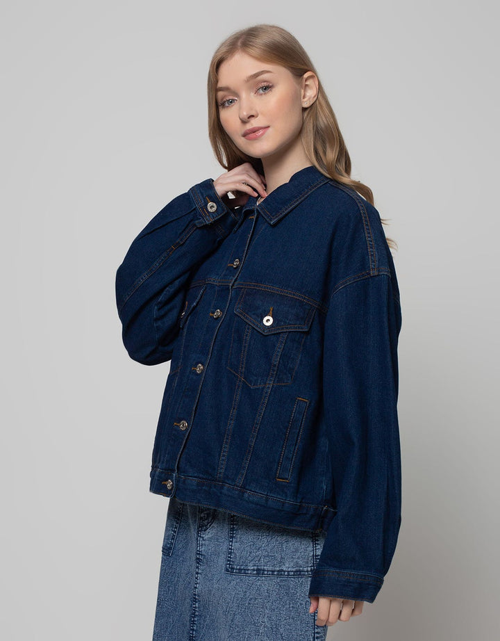 Nevada Denim Jacket Crop Destroyed