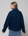 Nevada Denim Jacket Crop Destroyed
