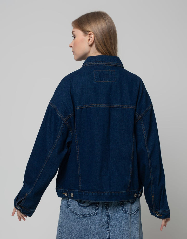 Nevada Denim Jacket Crop Destroyed