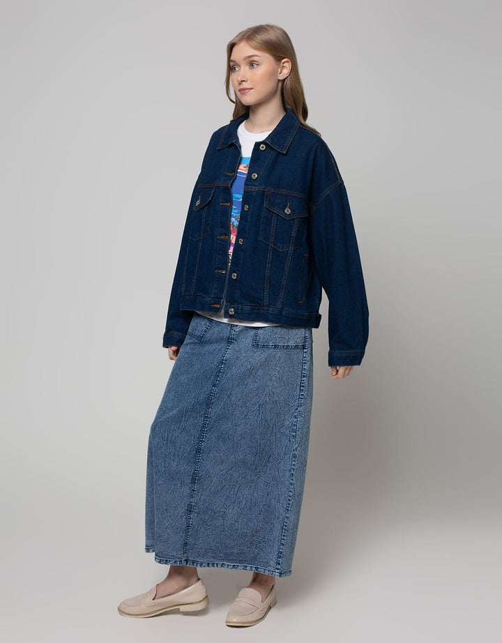 Nevada Denim Jacket Crop Destroyed