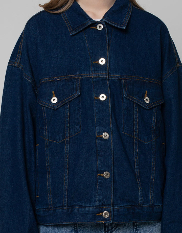Nevada Denim Jacket Crop Destroyed