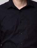 Cole Long Sleeve Shirt Regular Fit Solid Point Collar