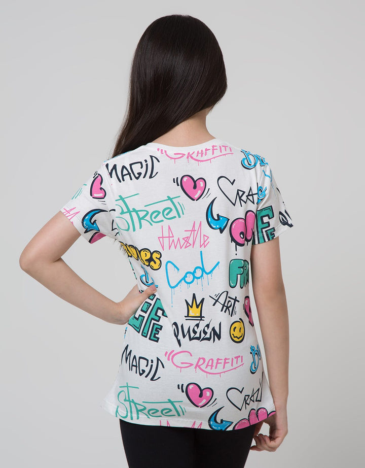 Nevada Short Sleeve T-Shirt Print Grafitty
