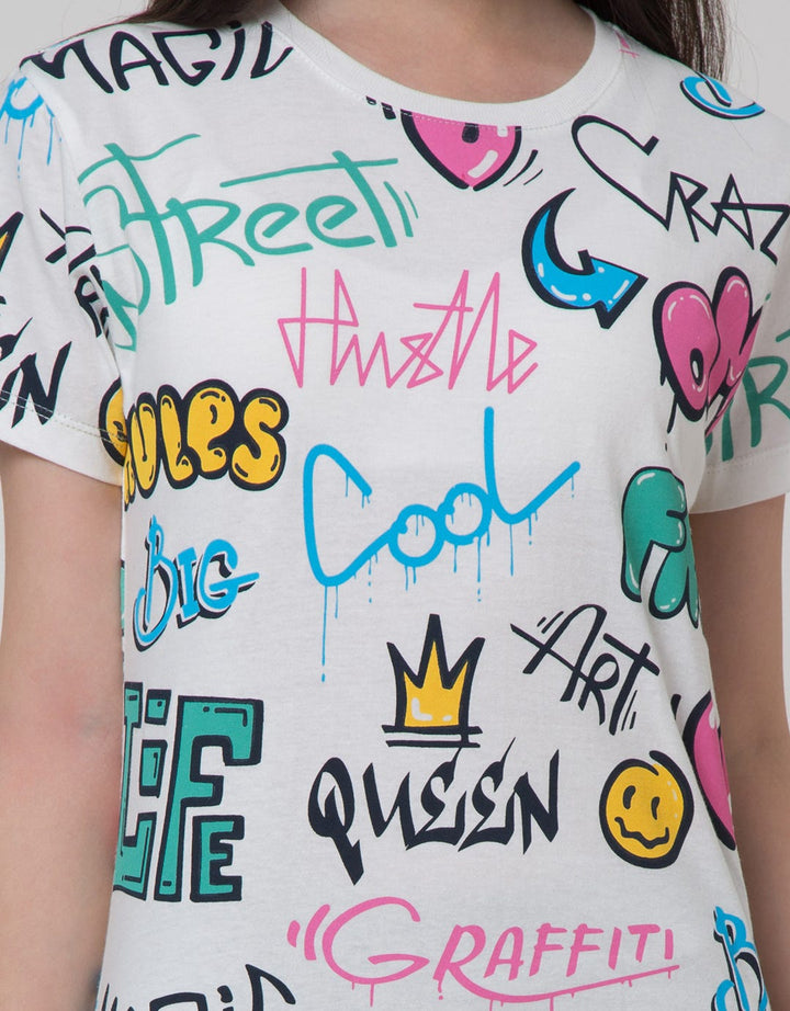 Nevada Short Sleeve T-Shirt Print Grafitty