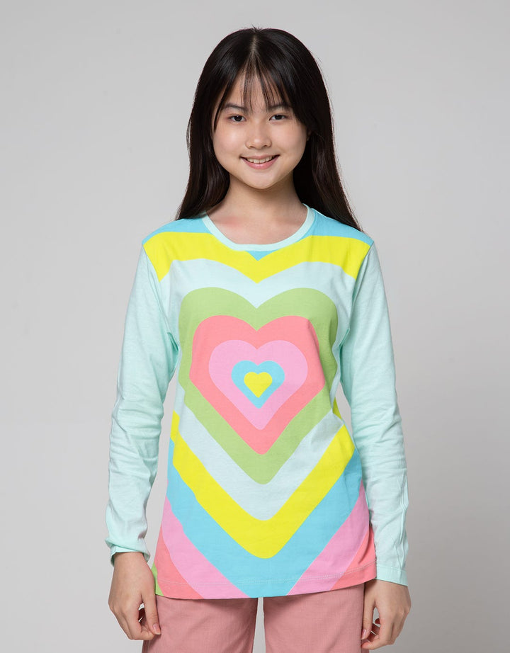 Nevada Colorful Heart Girls T-Shirt