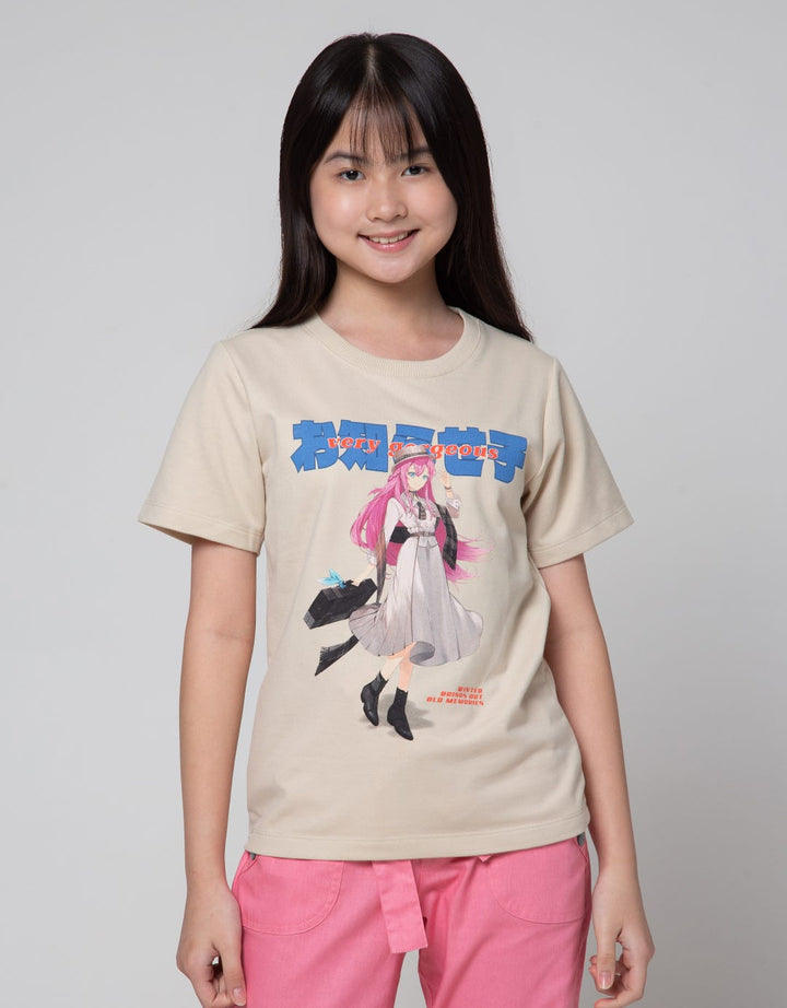 Nevada Short Sleeve T-Shirt Basic Print Anime Girl