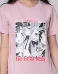 Nevada Short Sleeve T-Shirt Basic Print Anime Girl Faces