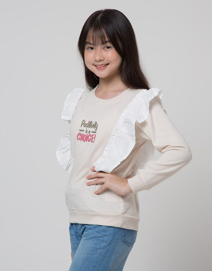 Nevada Rample Positive Sweater Anak Perempuan