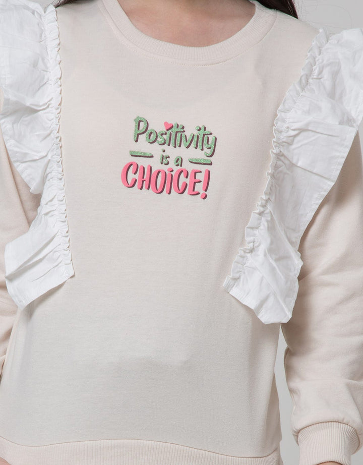 Nevada Rample Positive Sweater Anak Perempuan