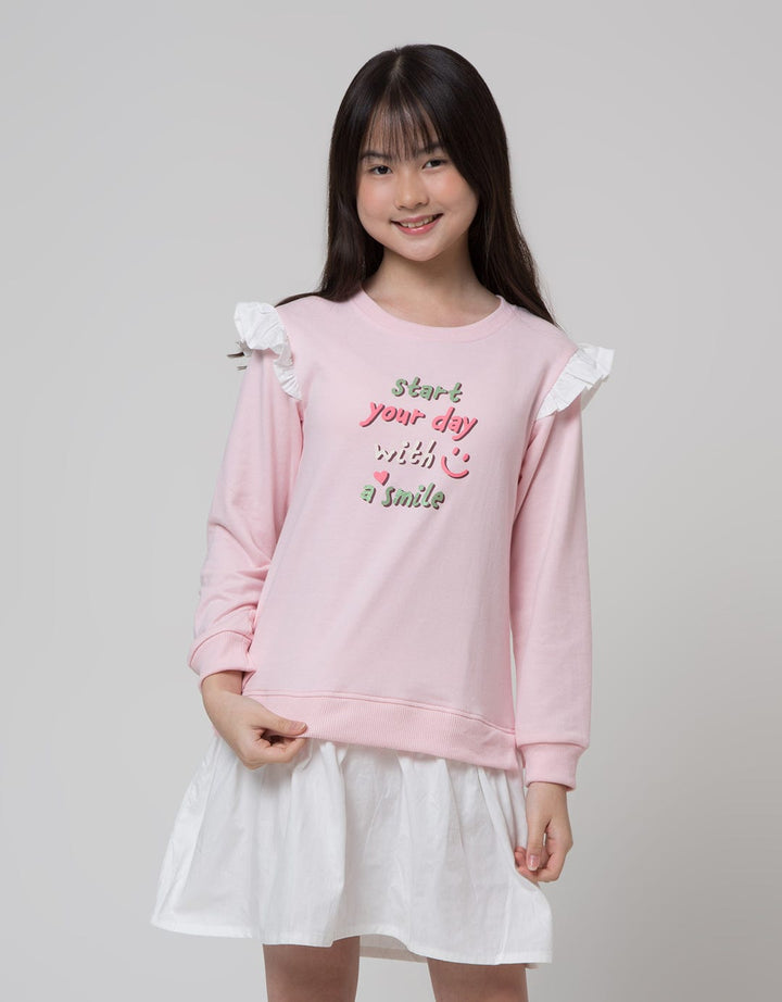 Nevada Ruffle Kombi Dress Anak Perempuan
