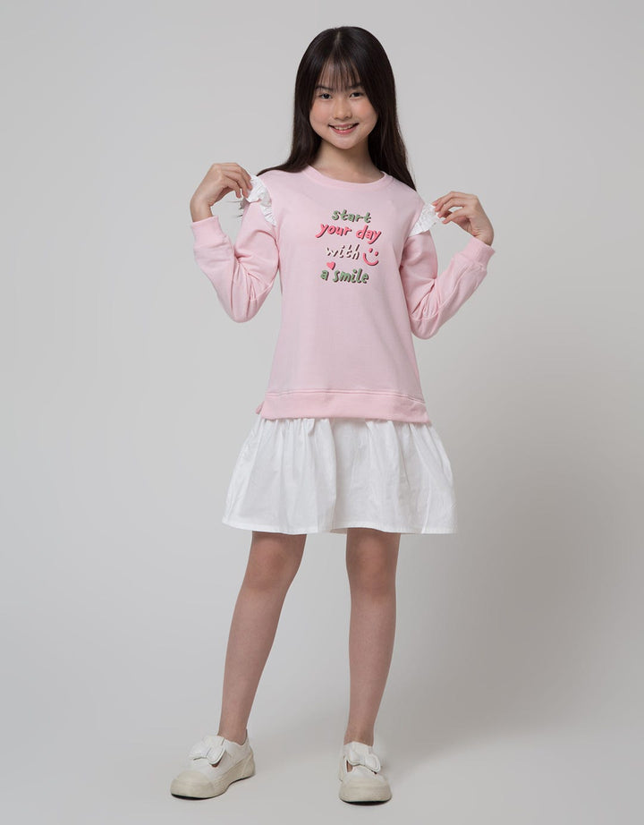 Nevada Ruffle Kombi Dress Anak Perempuan