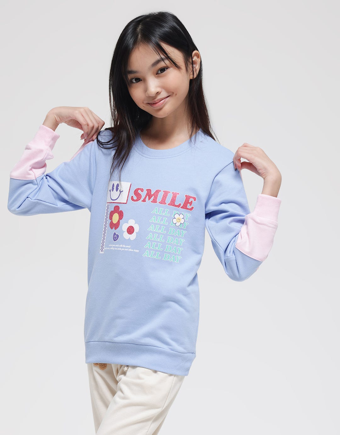 Nevada Smile Al Day Print Sweatshirt