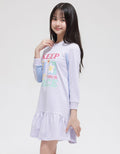 Nevada Long Sleeve Midi Dress Keep Your Face Elastic Waist