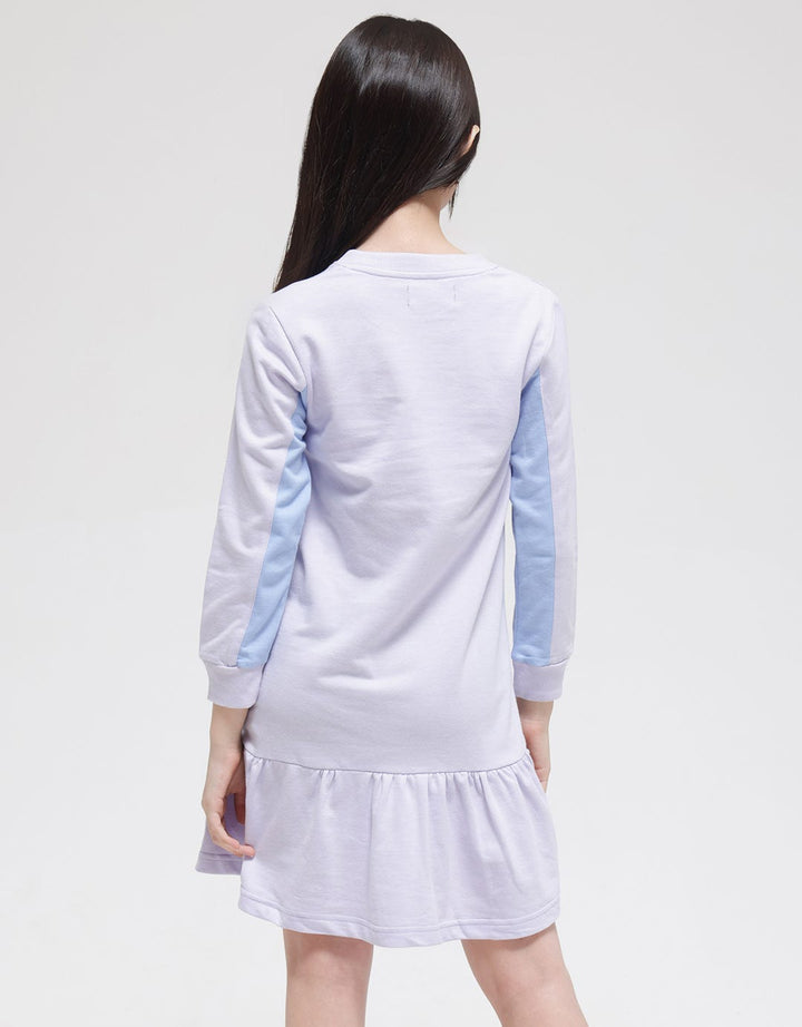 Nevada Long Sleeve Midi Dress Keep Your Face Elastic Waist