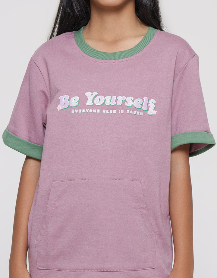 Nevada Basic Baby Terry Be Yourself Girls T-Shirt