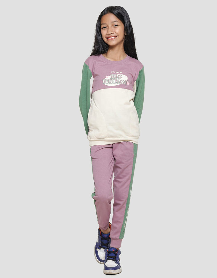 Nevada Big Thing Print Sweater Anak Perempuan