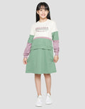 Nevada Long Sleeve Midi Dress Cut N Sewn Dreamer Pinggang Serut