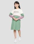 Nevada Long Sleeve Midi Dress Cut N Sewn Dreamer Pinggang Serut