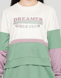 Nevada Long Sleeve Midi Dress Cut N Sewn Dreamer Pinggang Serut
