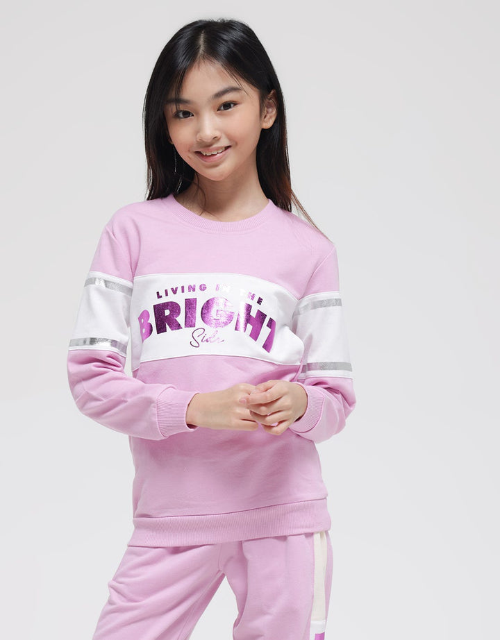 Nevada  Reflective Print Sweater Anak Perempuan
