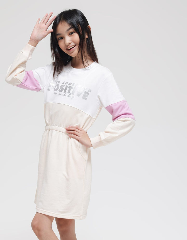Nevada Long Sleeve Midi Dress Reflective Find Something Positive