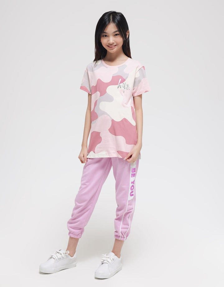 Nevada Side Print Celana Jogger Anak Perempuan