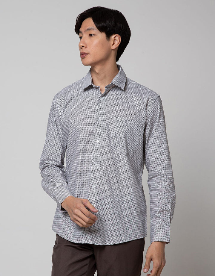 Cole Slim Fited Kemeja Print Pria