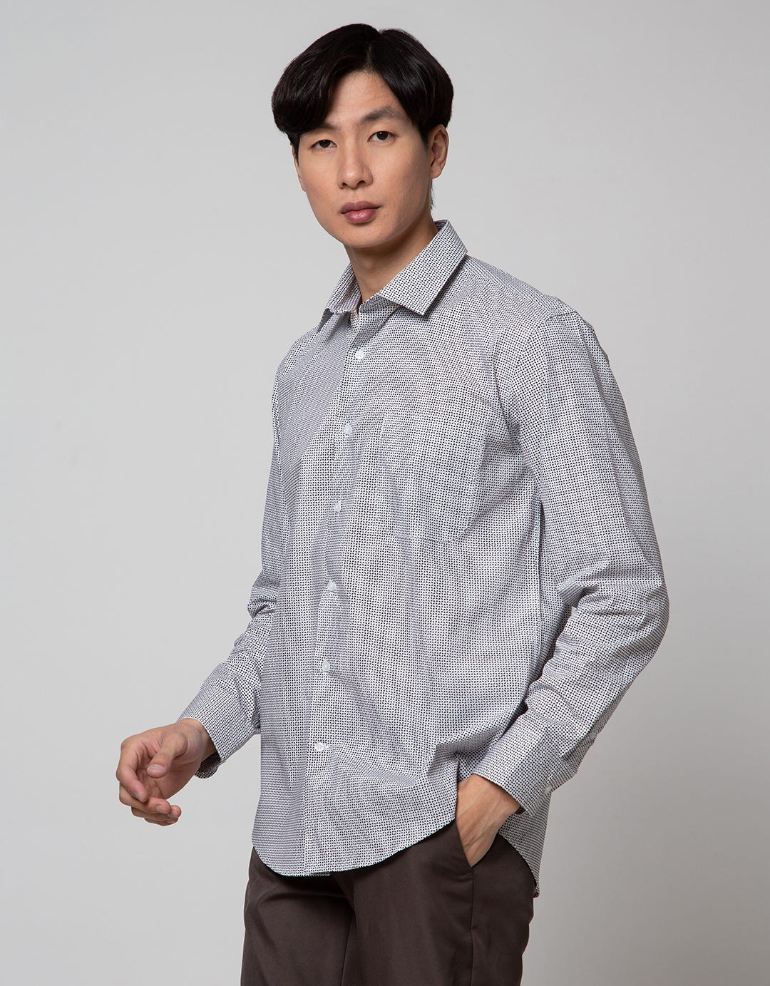 Cole Slim Fited Kemeja Print Pria