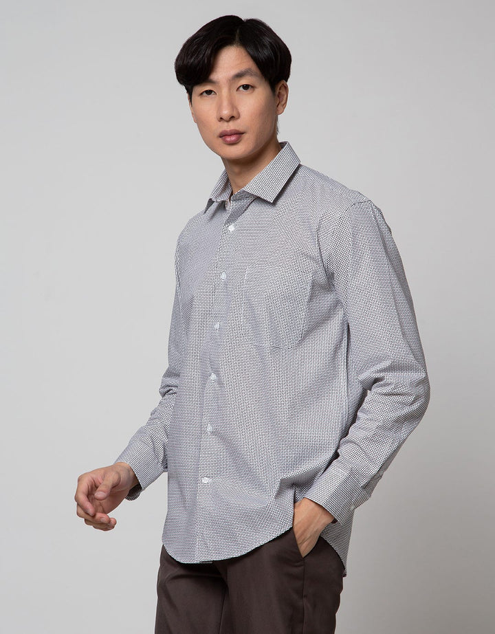 Cole Slim Fited Kemeja Print Pria