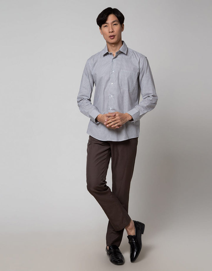 Cole Slim Fited Kemeja Print Pria